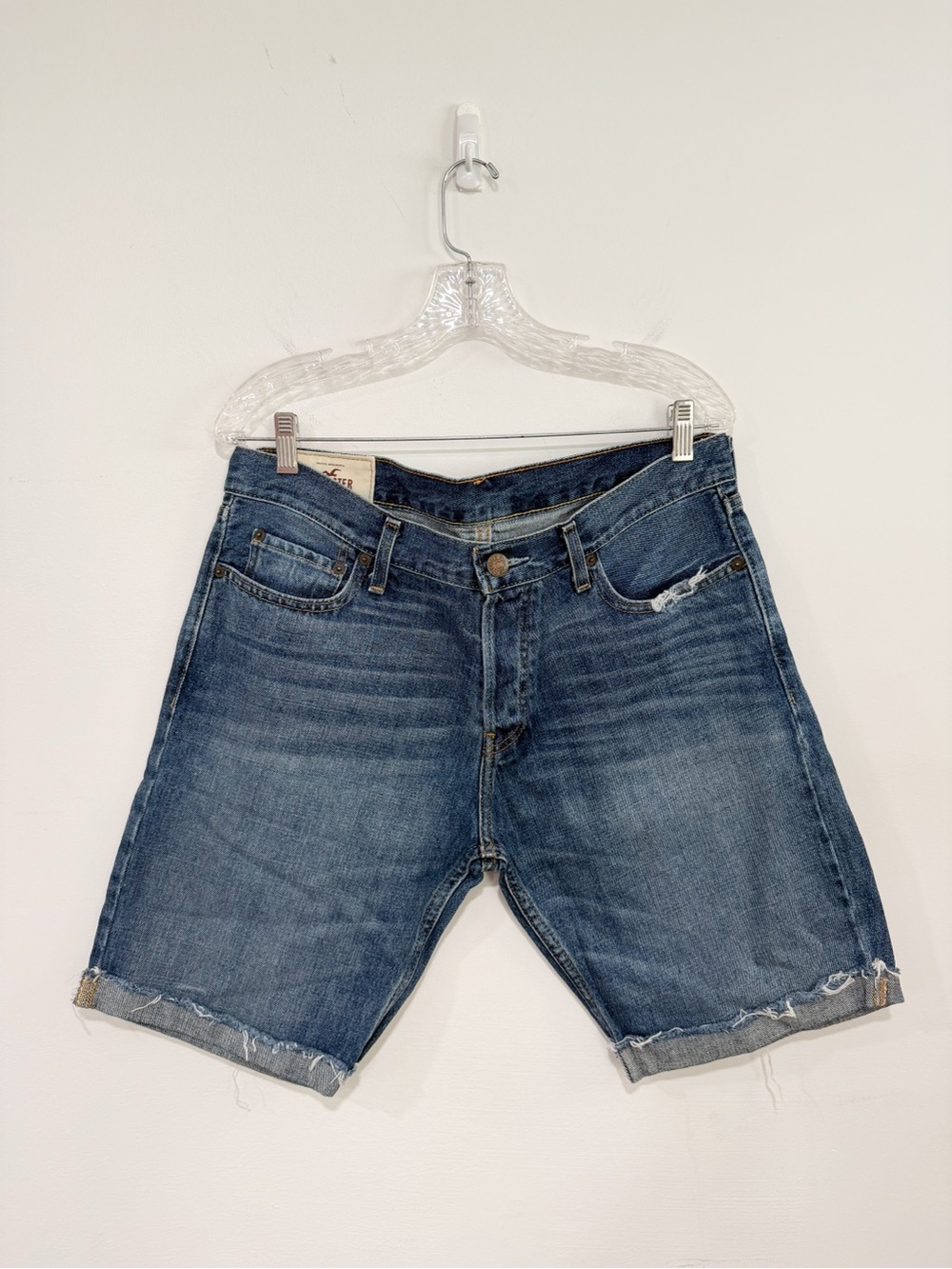 Y2K 2000s Hollister Men’s Denim Coastal Beach Shorts Size 34